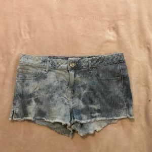 •EXPRESS STRIPPED BLUE JEANS•